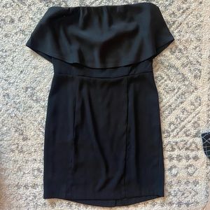 Midi Black strapless dress. Size M